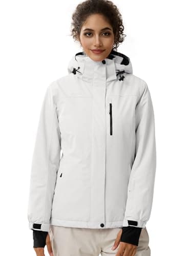 Women's Waterproof Ski Snow Jacket with Fleece Lining