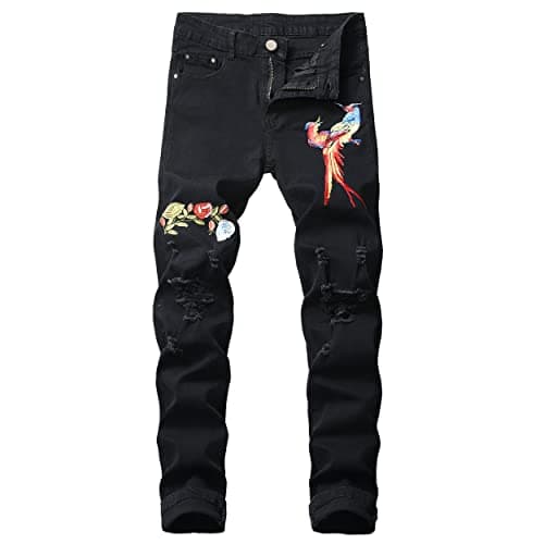 RANMCC Men's Slim Fit Ripped Jeans
