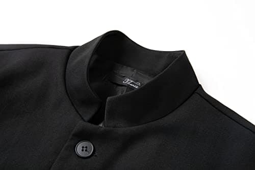 THWEI Mens Casual Suit Blazer Jackets with Stand Collar Sport Coats
