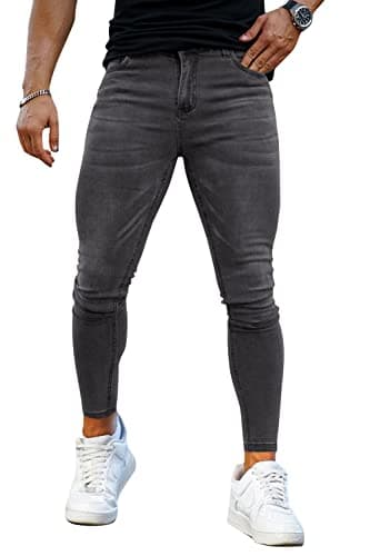 Men's Slim Fit Ripped Stretch Jeans
