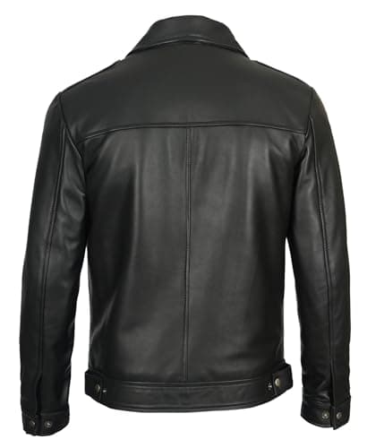 Decrum Mens Real Lambskin Classic Vintage Leather Jacket