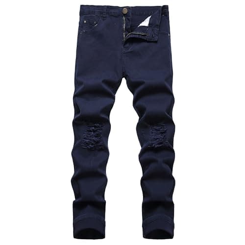 RANMCC Men's Slim Fit Ripped Jeans