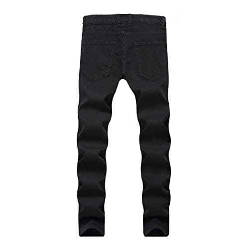 Leward Men's Skinny Slim Fit Ripped Jeans