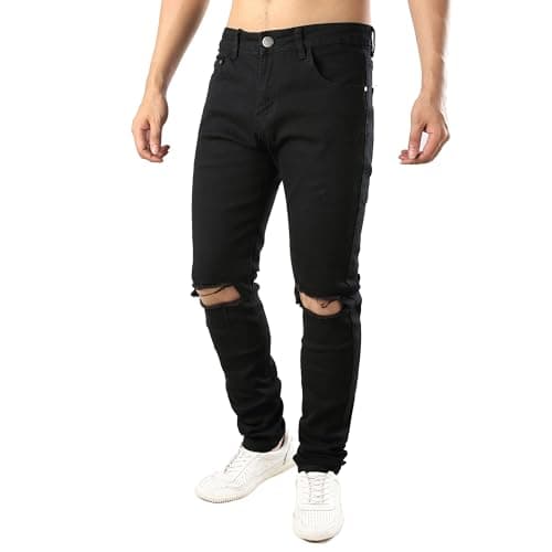 RANMCC Men's Slim Fit Ripped Jeans