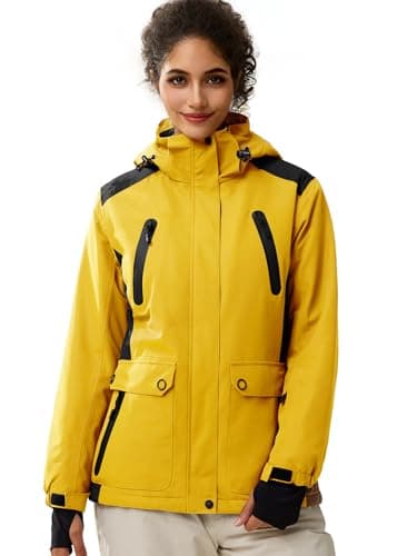 Women's Waterproof Ski Snow Jacket with Fleece Lining