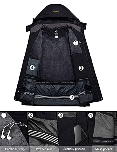 Men's Waterproof Ski Snow Jacket for Winter