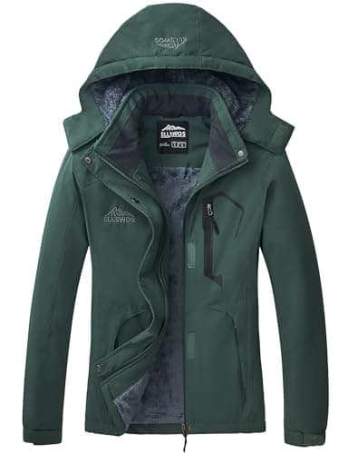 Womens ELLSWOS Winter Ski Jacket Warm Waterproof Windproof Raincoat