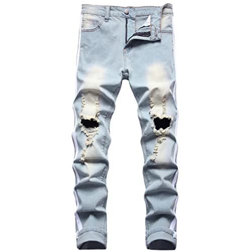 RANMCC Men's Slim Fit Ripped Jeans