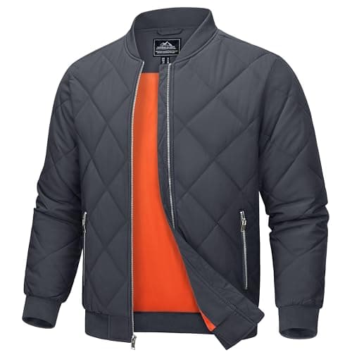 MAGCOMSEN Men's Zip-Up Bomber Jacket