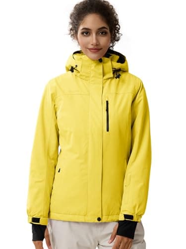 Women's Waterproof Ski Snow Jacket with Fleece Lining