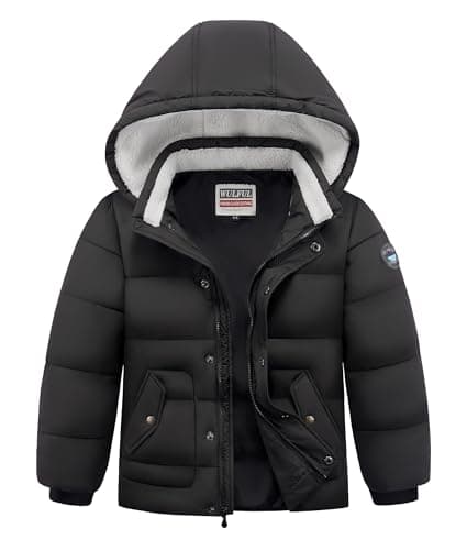 Boy's Winter Coat with Detachable Hat
