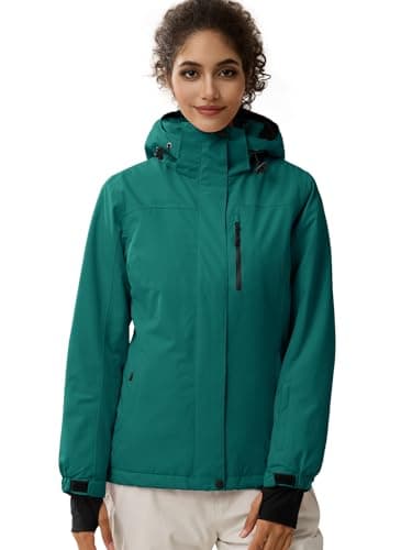 Women's Waterproof Ski Snow Jacket with Fleece Lining
