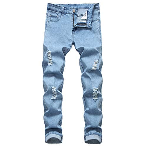 RANMCC Men's Slim Fit Ripped Jeans