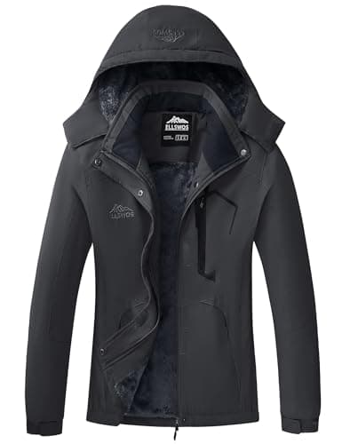 Womens ELLSWOS Winter Ski Jacket Warm Waterproof Windproof Raincoat