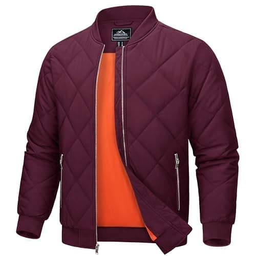 MAGCOMSEN Men's Zip-Up Bomber Jacket