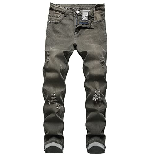 RANMCC Men's Slim Fit Ripped Jeans