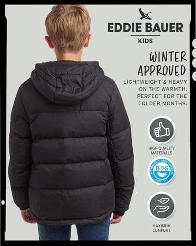 Eddie Bauer Boys' Heavyweight Quilted Down Winter Jacket - XS-XL