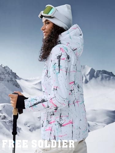 Women's Waterproof Ski Snow Jacket with Fleece Lining