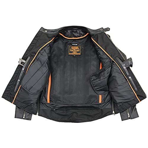 Milwaukee Black Classic Scooter Leather Jacket w/Removable Thermal Liner