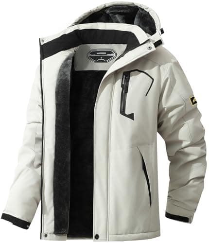 Men's Waterproof Ski Jacket - Warm Snow Coat for Hiking and Snowboarding