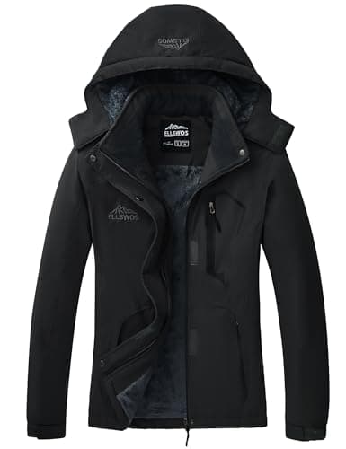 Womens ELLSWOS Winter Ski Jacket Warm Waterproof Windproof Raincoat