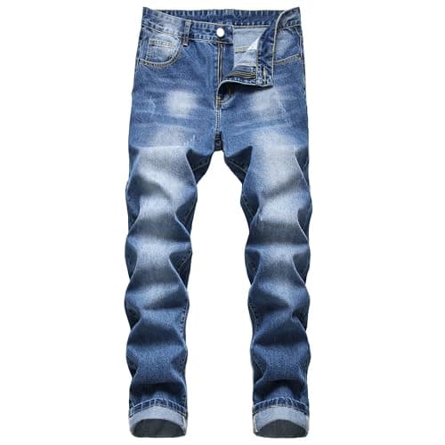 RANMCC Men's Slim Fit Ripped Jeans