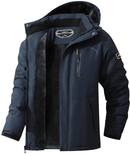 Men's Waterproof Ski Jacket - Warm Snow Coat for Hiking and Snowboarding