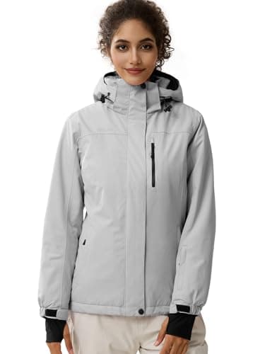 Women's Waterproof Ski Snow Jacket with Fleece Lining