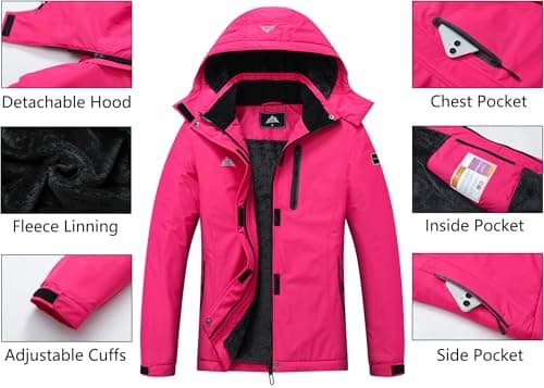 Women's Waterproof Snow Ski Jacket for Winter