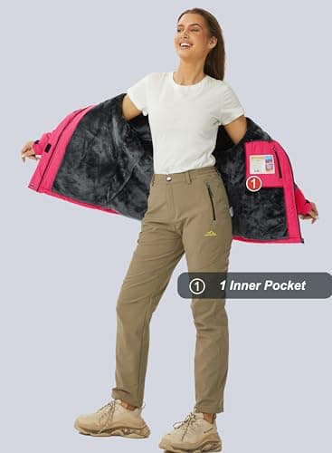 MAGCOMSEN Women's Waterproof Insulated Snow Jacket