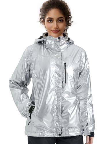 Women's Waterproof Ski Snow Jacket with Fleece Lining