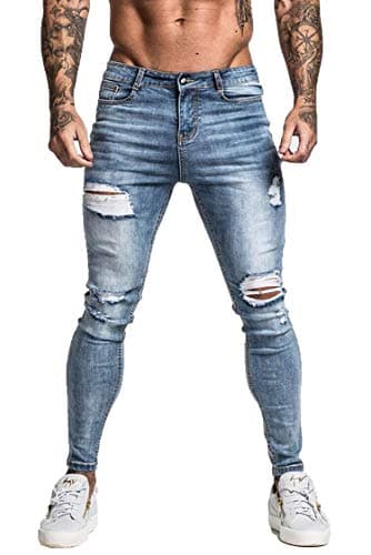 Men's Slim Fit Ripped Stretch Jeans