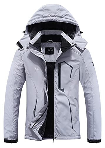 Pooluly Women's Ski Jacket Winter Waterproof Windbreaker Hooded Raincoat Snowboarding Jackets