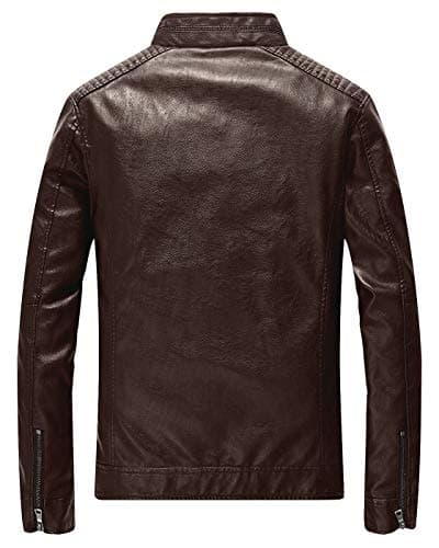 Fairylinks Black Slim Fit Motorcyclist Leather Jacket