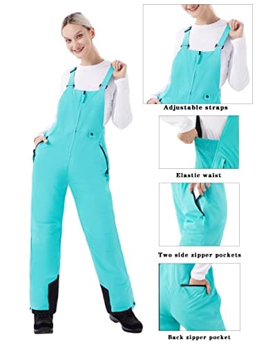 Womens Insulated Waterproof Snow Bibs