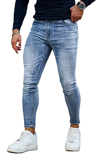 Men's Slim Fit Ripped Stretch Jeans