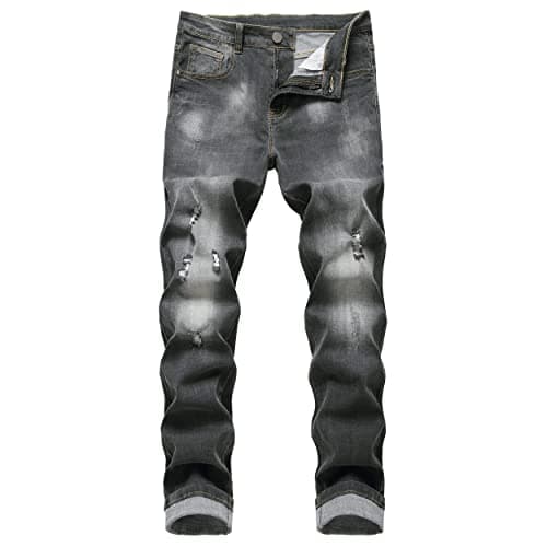RANMCC Men's Slim Fit Ripped Jeans