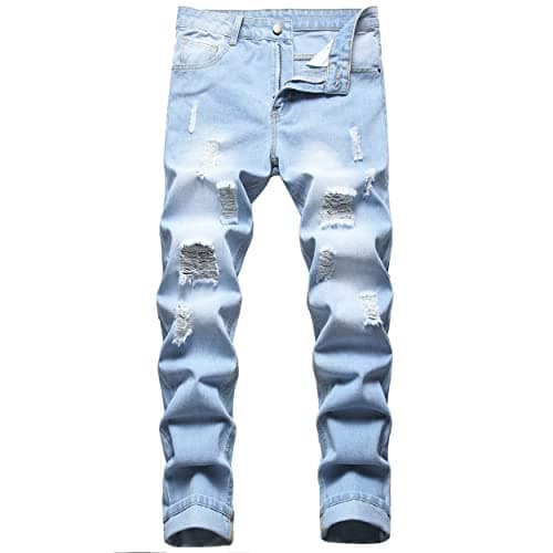RANMCC Men's Slim Fit Ripped Jeans