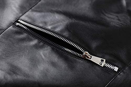 Womleys Mens Casual Slim Fit Faux Leather Bomber Jacket