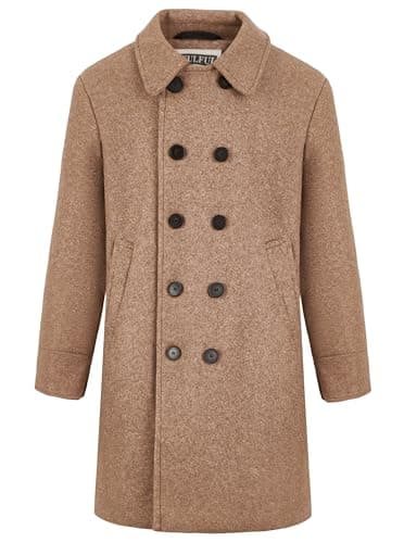 Boys Wool Trench Coat Winter Pea Coat
