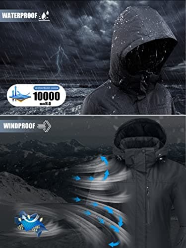 Women's Waterproof Ski Jacket with Fleece Lining