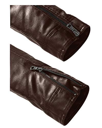 Fairylinks Black Slim Fit Motorcyclist Leather Jacket