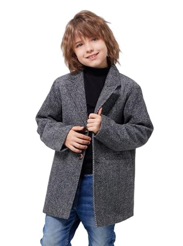 Boys Wool Trench Coat for Winter