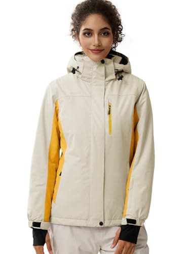Women's Waterproof Ski Snow Jacket with Fleece Lining