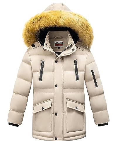 Boys' Winter Coat with Hood and Fleece Lining