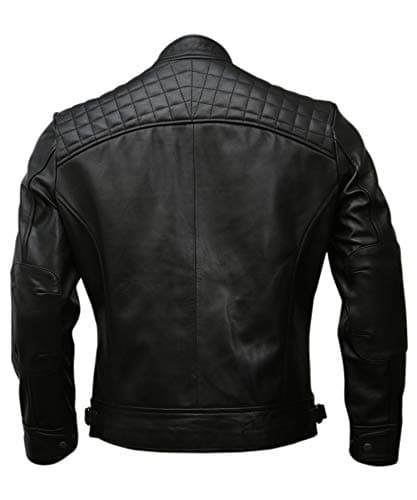 Artistry Leather Mens Genuine Black Biker Jacket | Vintage Brown Distressed