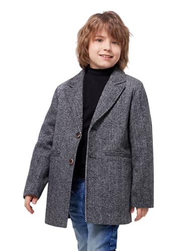 Boys Wool Trench Coat for Winter