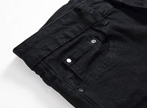 Leward Men's Skinny Slim Fit Ripped Jeans