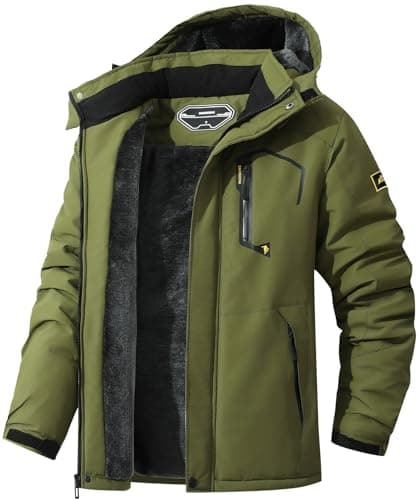 Men's Waterproof Ski Jacket - Warm Snow Coat for Hiking and Snowboarding