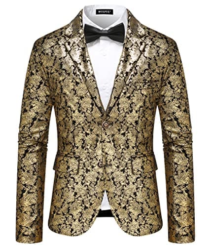 Stylish Men's Floral Suit Jacket for Dinner Party, Prom, and Wedding Tuxedo